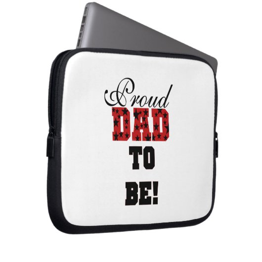 Rot und schwarz Stolz Vater als Geschenke Laptopschutzhülle (Vorne Rechts)