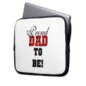 Rot und schwarz Stolz Vater als Geschenke Laptopschutzhülle (Vorderseite Links)