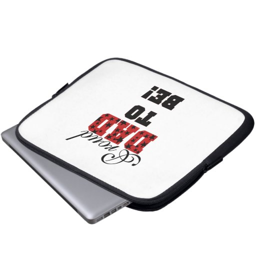 Rot und schwarz Stolz Vater als Geschenke Laptopschutzhülle (Vorne Knopf)