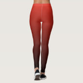Rot und Schwarz strahlend Moderne Trendsetter Leggings (Rückseite)