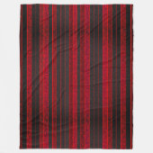 Rot und Schwarz Streifen Fleece Blanken (Vorderseite)