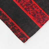 Rot und Schwarz Streifen Fleece Blanken (Ecke)