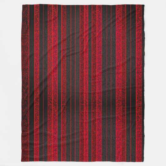 Rot und Schwarz Streifen Fleece Blanken (Vorderseite)