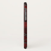 Rot- und Schwarz-Texturglas Case-Mate iPhone Hülle (Hinten/Links)