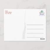 Rot und Schwarz Vielen Dank Foto Postkarte (Rückseite)