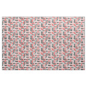 Rot und Schwarz Vielen Dank Word Cloud Stoff (Fat Quarter (45,7 x 55,9 cm))