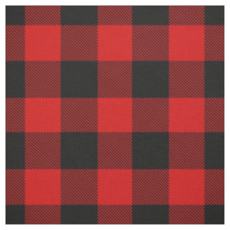 Rot und Schwarz XL Buffalo Karo Kariert Tartan Stoff