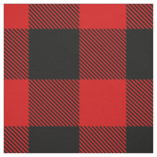 Rot und Schwarz XXL Buffalo Karo Kariert Tartan Stoff