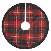 Rot und Schwarze Kabine Kariert Polyester Weihnachtsbaumdecke (Vorderseite)