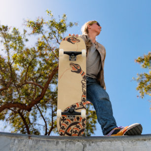 Rot und Schwarze Schlange Skateboard
