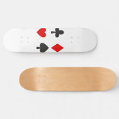 Rot und schwärzen Sie vier Anzugs-WeißSkateboards Skateboard (Horizontal)