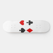 Rot und schwärzen Sie vier Anzugs-WeißSkateboards Skateboard (Horizontal)