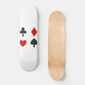 Rot und schwärzen Sie vier Anzugs-WeißSkateboards Skateboard (Vorderseite)