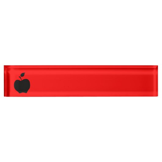 Rot und Schwarzer Apfel Namensplakette (Vorderseite)