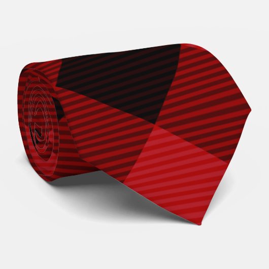 Rot und schwarzer Diamant Krawatte (Gerollt)