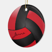 Rot und Schwarzer Volleyball | DIY Name Keramik Ornament (Links)