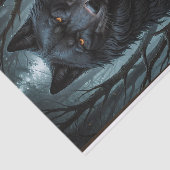 Rot und Schwarzer Wolf Seidenpapier (Ausschnitt)