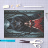 Rot und Schwarzer Wolf Seidenpapier (Handwerk)