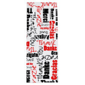 Rot und Schwarzes danken Ihnen, Wolke abzufassen Geschenktüte Für Weinflaschen (Rückseite)