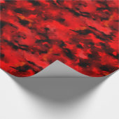 Rot und Schwarzes marmorten Verpackungspapier, Geschenkpapier (Ecke)