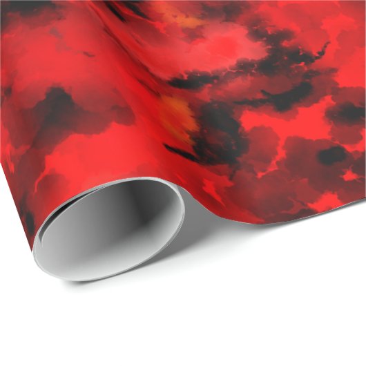 Rot und Schwarzes marmorten Verpackungspapier, Geschenkpapier (Rolleneckpunkt)