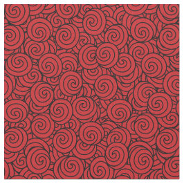 Rot und Schwarzes wirbelten Muster Stoff