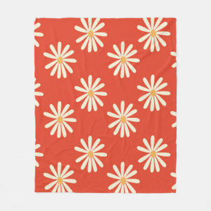 rot und senf 1970er Jahre groovy vintage retro flo Fleecedecke