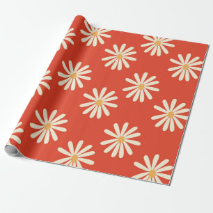 rot und senf 1970er Jahre groovy vintage retro flo Geschenkpapier