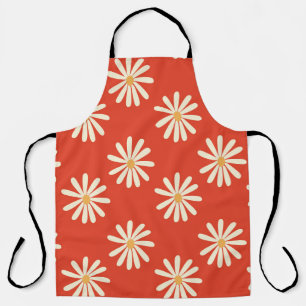 rot und senf 1970er Jahre groovy vintage retro flo Schürze