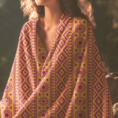 Rot und Senf Aztec Muster Strandtuch