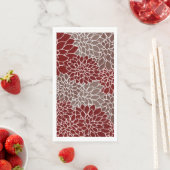 Rot und Silber dahlis Serviette (Beispiel)