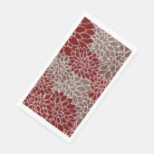 Rot und Silber dahlis Serviette (Ecke)