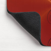 Rot und silber Edelstahl Metallwirbel Mousepad (Ecke)