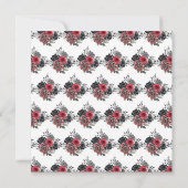 Rot und Silber Elegante Blume 16 . Geburtstag Einladung (Rückseite)