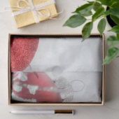 Rot und Silber frohe Weihnachten Seidenpapier (Geschenk)