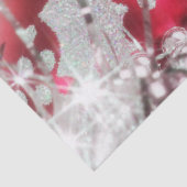 Rot und Silber frohe Weihnachten Seidenpapier (Detail)