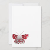 Rot und Silber Vintage Rose Heilige Kommune Einladung (Rückseite)