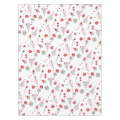 Rot und Silber Weihnachtswolle Tischdecke (Vorderseite)