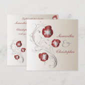 Rot und Silberfeindlichkeit Einladung (Vorne/Hinten)