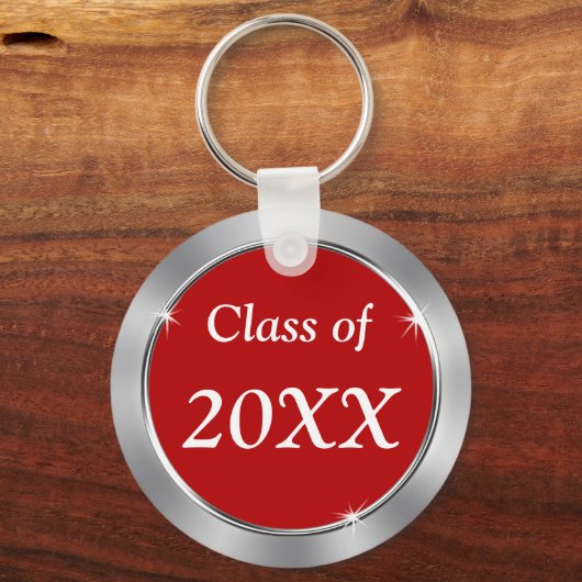 Rot und Silbergrau, Class-Wiedersehen-Schlüsselanh Schlüsselanhänger (Rückseite)