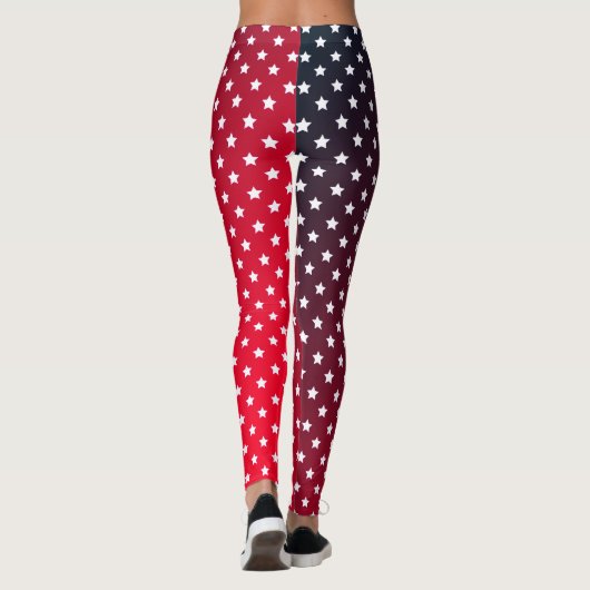 Rot und Sterne Leggings (Rückseite)