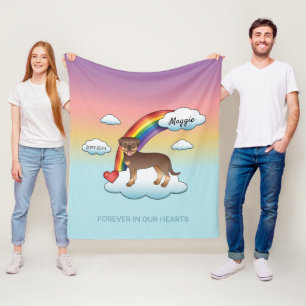 Rot und Tan Rottweiler Niedlich Hunde-Rainbow-Gede Fleecedecke