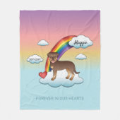 Rot und Tan Rottweiler Niedlich Hunde-Rainbow-Gede Fleecedecke (Vorderseite)