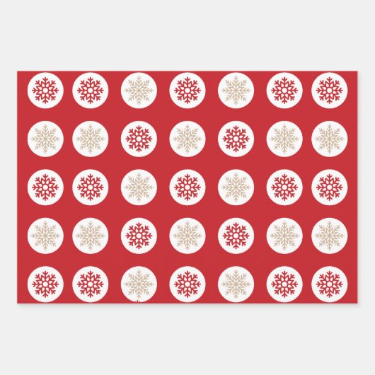 Rot und Tan Weihnachten Set 3 Geschenkpapier Set (Vorderseite 2)