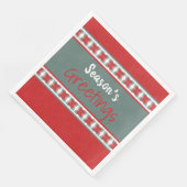 Rot und Türkis Urlaub Gruß Napkins Serviette (Ecke)