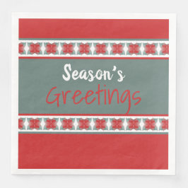 Rot und Türkis Urlaub Gruß Napkins Serviette