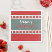 Rot und Türkis Urlaub Gruß Napkins Serviette (Beispiel)