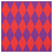 Rot und violett kariertes Harlekin-Design Stoff (Muster)