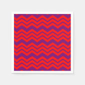 Rot und violettes Chevron-Musterdesign Serviette (Vorderseite)
