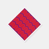 Rot und violettes Chevron-Musterdesign Serviette (Ecke)
